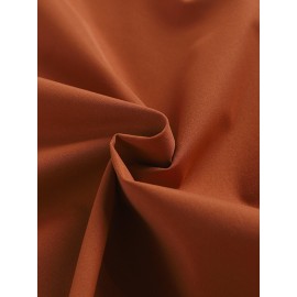 Women Solid Crew Neck Casual Sleeveless Dress With Pocket