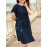 Women Floral Embroidered Crew Neck Casual Short Sleeve Dress