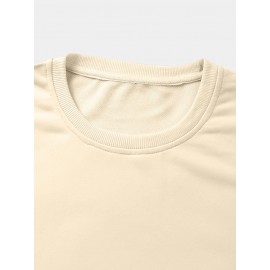 Mens Japanese Cartoon Panda Cat Print Crew Neck Pullover Sweatshirts