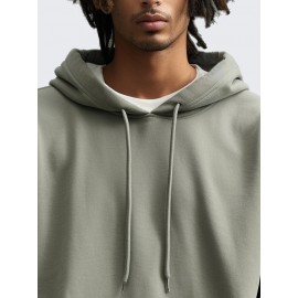Mens Letter Print Kangaroo Pocket Casual Drawstring Hoodies Winter