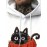 Mens Cute Cat Graphic Kangaroo Pocket Casual Drawstring Hoodies Winter